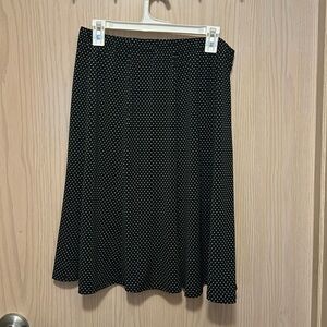 Black and white polka dot skirt